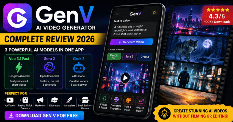 GenV AI Video Generator App Review 2026 – Is It Worth Using? GenV AI Video Generator App Review 2026