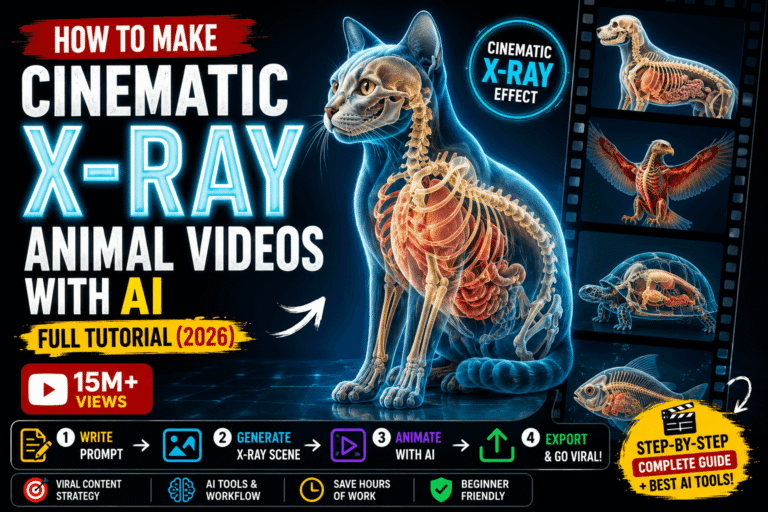 How to Make Cinematic X-Ray Animal Videos with AI Full Tutorial (2026)