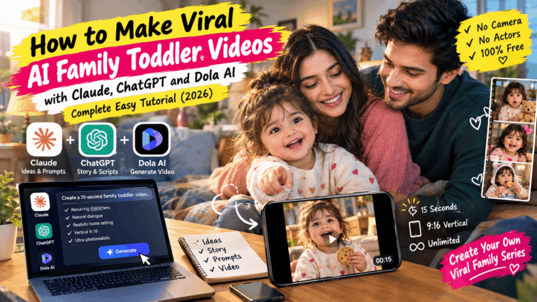 How to Make Viral AI Family Toddler Videos with Claude, ChatGPT and Dola AI