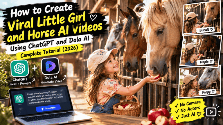 How to Create Viral Little Girl and Horse AI Videos Using ChatGPT and Dola AI